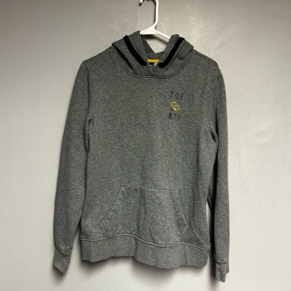 Fox Racing hoodie women’s size Medium M Raised on fumes rose design gray - Picture 4 of 4
